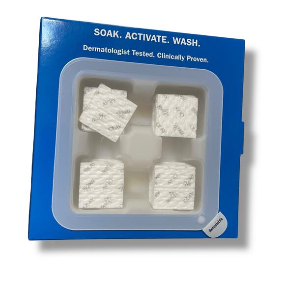 Olay Face Cleansing Melts Hyaluronic 32 Dissolving Pads Daily Travel Gym Lot x6 - Picture 5 of 10